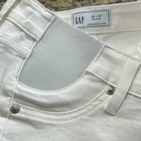 GAP Maternity 28\6R White Skinny Insert Stretch Jeans - Picture 5 of 5